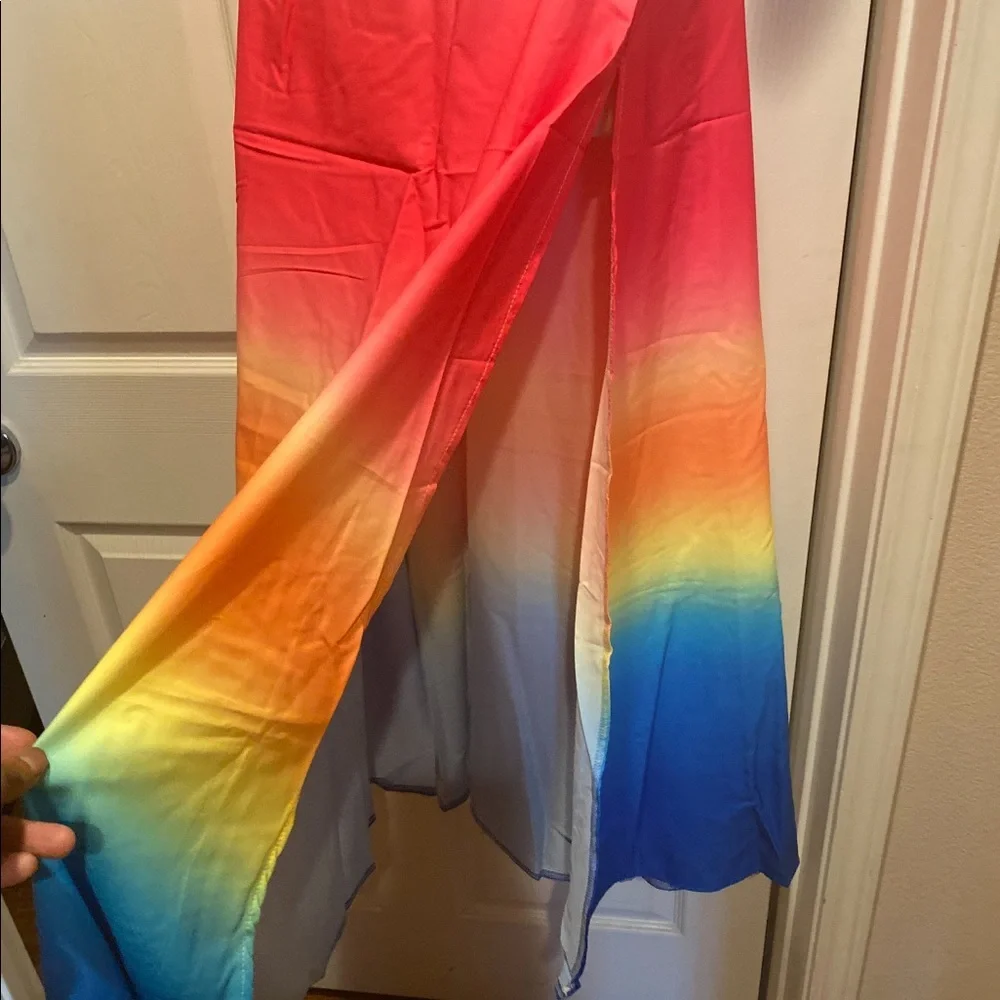 Off the shoulder plain crop top and maxi skirt set - Picture 5 of 5